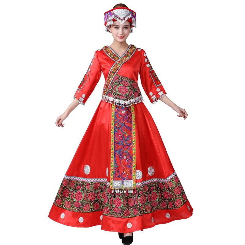 少数民族服装女壮族土家族传统服饰 姝畅民族服装/舞台装