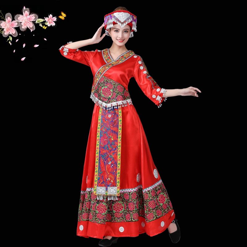 少数民族服装女壮族土家族传统服饰 姝畅民族服装/舞台装