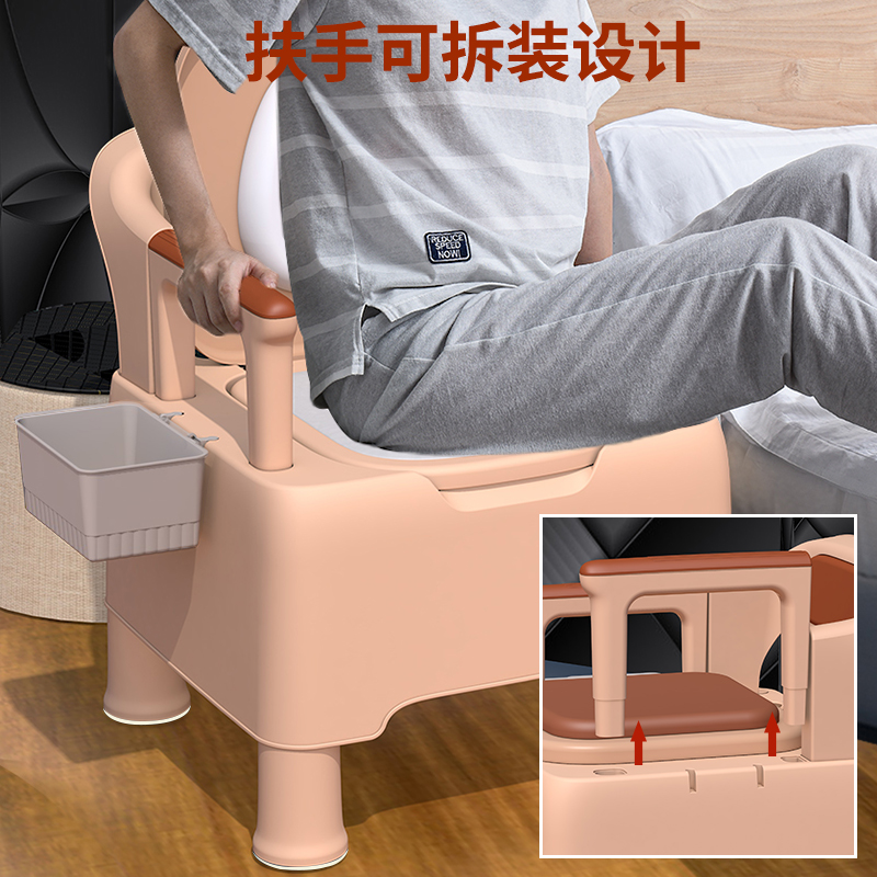 老人坐便c器成人家用可移动马桶孕妇老年人便携室内防臭便盆坐便 - 图2