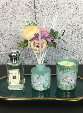 轻奢样板房间大理石瓷砖卫浴摆件厕所装饰品卫生间展厅浴室柜托盘