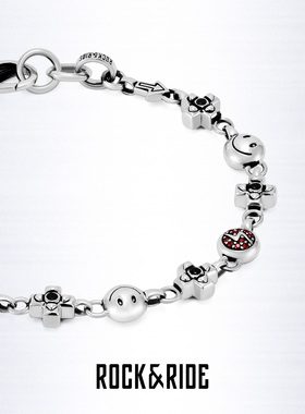 [新品]ROCKRIDE 自由乐园手柄手链 未来乐园新款高级男女款925银