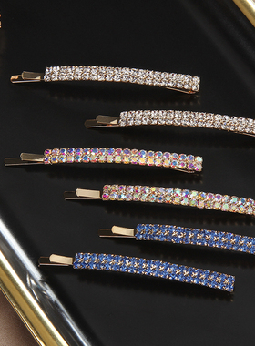 ins一字碎高级气质侧边精致发夹