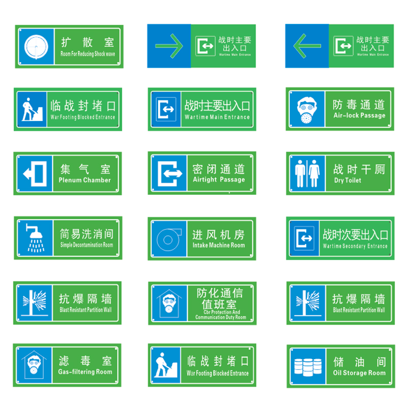 浙江省人防工程标志牌 民防标识牌应急避难场所防空战时主要出入 - 图3
