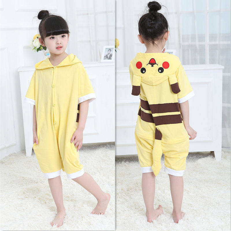 夏季纯棉连体衣小恐龙动物儿童睡衣 花布与她睡衣/家居服套装