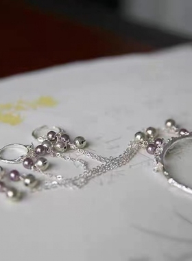 古风铃铛戒指手镯汉服手饰开口镯子中国风宫铃礼物宫廷复古饰品