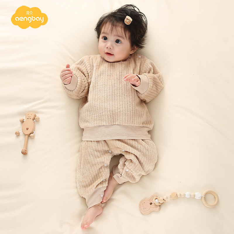 Aengbay婴儿裤子秋冬季加绒新生儿大屁屁裤保暖按扣式高腰大PP裤,淘宝优惠券,粉丝福利购,淘宝优惠卷