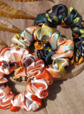 【中号】100%真丝印花大肠圈发圈