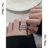 Fine glitter hollow plain ring multi-layered ring new gift