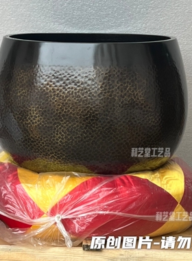手打特级青铜罄实木罄架大庆