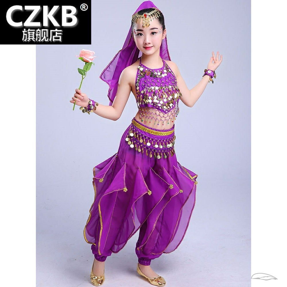 六一儿童印度舞幼儿新疆女童舞蹈服 czkb民族服装/舞台装