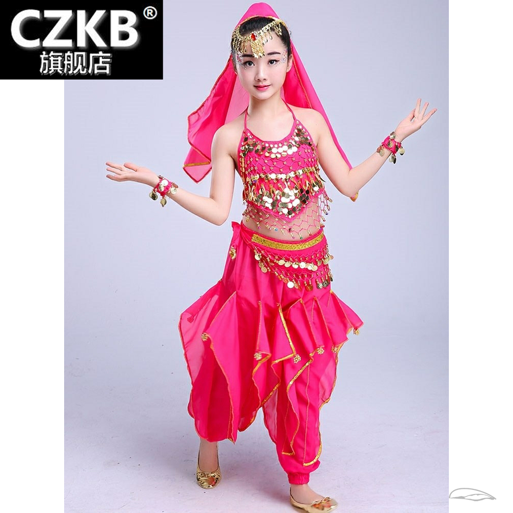 六一儿童印度舞幼儿新疆女童舞蹈服 czkb民族服装/舞台装