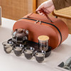 Travel tea set portable storage glass quick cup tea brewing pot four cups outdoor camping 2026 new style