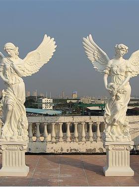 欧式人物石膏像门头摆件四季大型树脂玻璃钢艺术模型落地花园雕塑