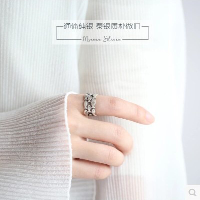 srrmhyn小鱼可爱游鱼手工戒指开口可调节指环生日礼物潮,淘宝优惠券,粉丝福利购,淘宝优惠卷