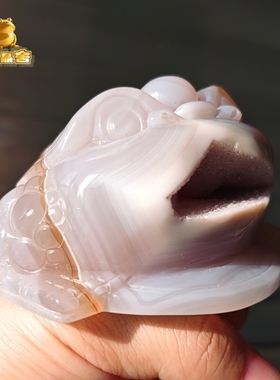 灵蟾晶舍｜贵仁匡扶凌云志｜天然水晶玛瑙金蟾摆件招财助提升26