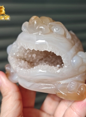 灵蟾晶舍｜来财来财｜天然玛瑙水晶金蟾摆件招财聚财装饰送礼17