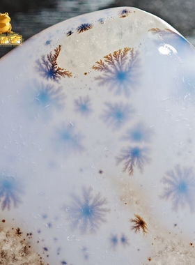 灵蟾晶舍｜流风回雪｜天然玛瑙水晶摆件手把件爆晶水草花装饰195