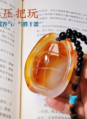 灵蟾晶舍｜富甲天下Ｉ玛瑙龟甲雕刻件乌龟壳摆件招财聚财挂件