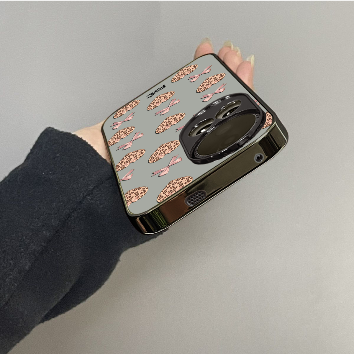 爱心豹纹适用华为nova14手机壳nova12ultra新款11活力版13nova10se镜面12pro防摔9男8女款7se情侣6至尊版5g套 - 图1