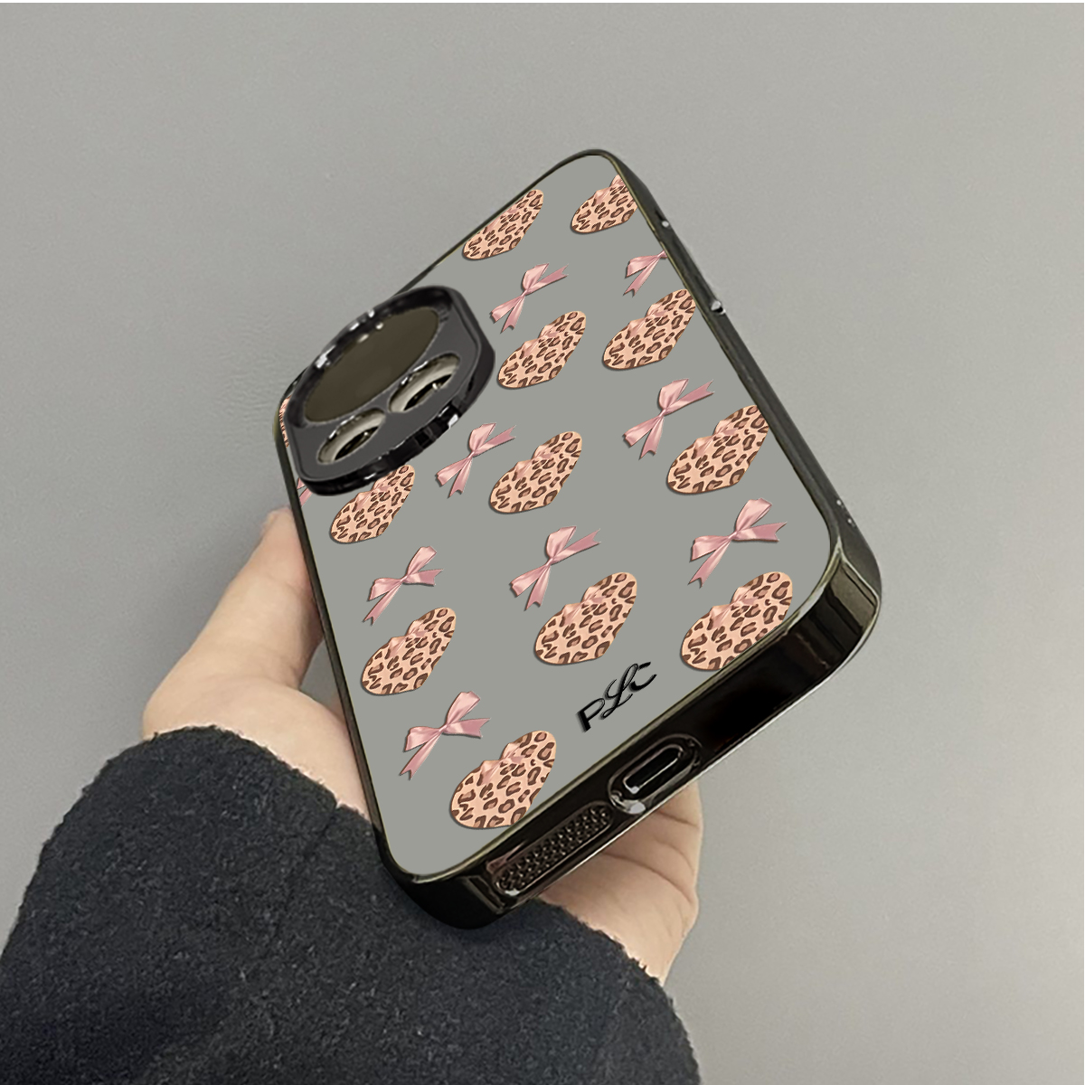 爱心豹纹适用华为nova14手机壳nova12ultra新款11活力版13nova10se镜面12pro防摔9男8女款7se情侣6至尊版5g套 - 图0