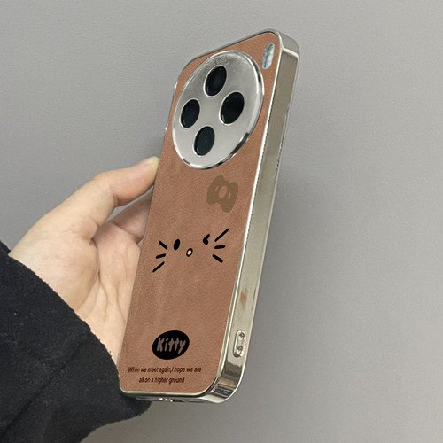 简约kt猫适用vivoy200i手机壳y300pro新款y78+皮质y100防摔vivoy53s77e男y76s女款vivoy73s70s情侣y52st1x - 图3