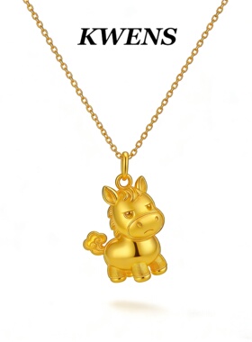 原创生气嘟嘟小马吊坠项链