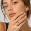 Skin-friendly and non-fading S999 sterling silver seven-grain rice ring for women