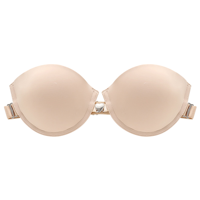 心粘心肩带心形前扣小胸聚拢女抹胸 心粘心文胸