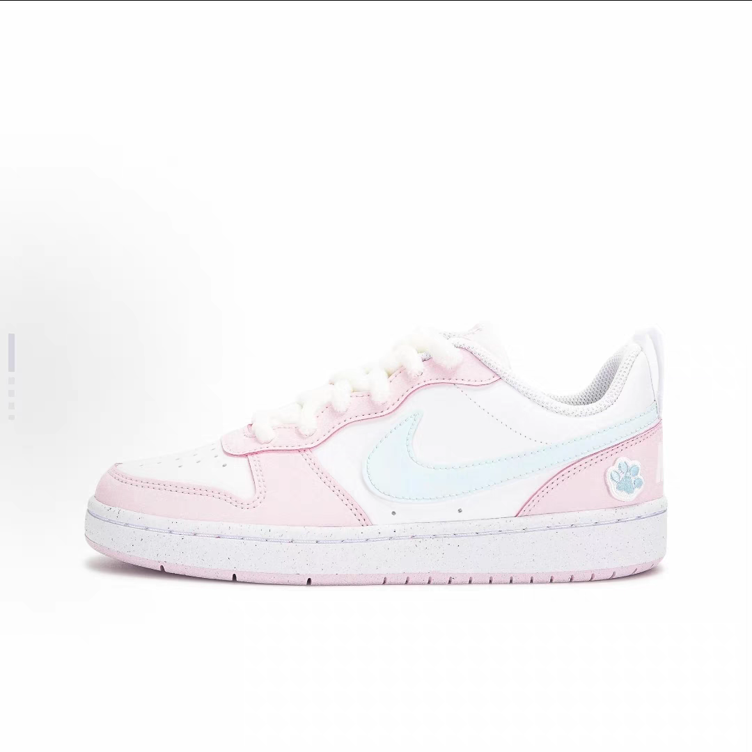 定制球鞋Nike Court Borough LOW2 甜美少女心 甜心猫爪 女子板鞋 - 图3