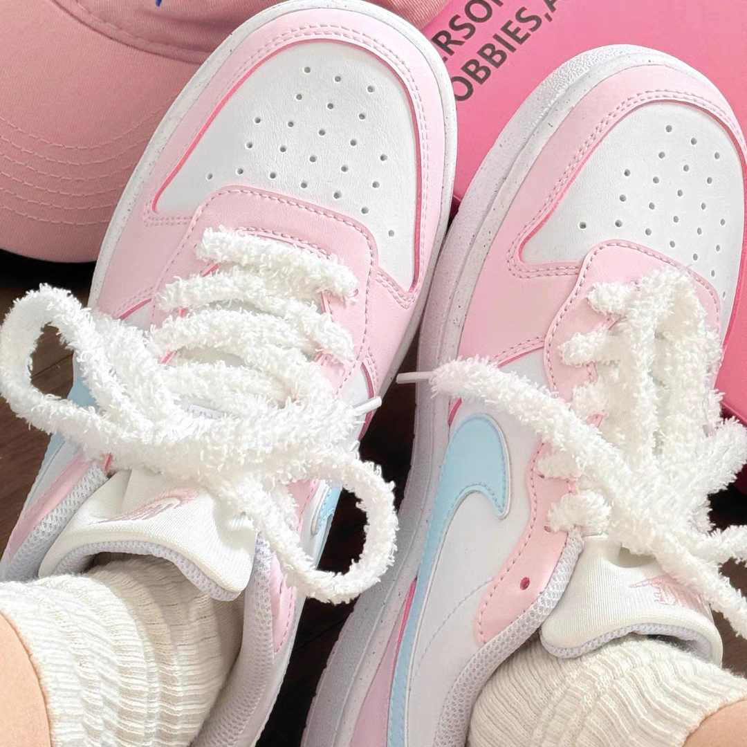 定制球鞋Nike Court Borough LOW2 甜美少女心 甜心猫爪 女子板鞋 - 图0