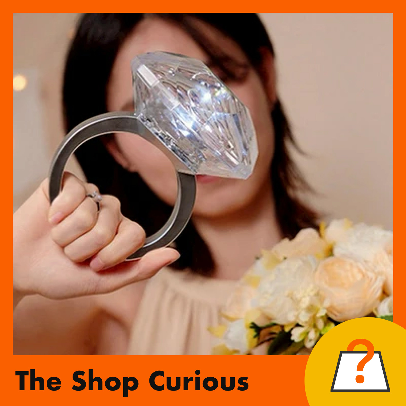Diamond ring projector light creative night light