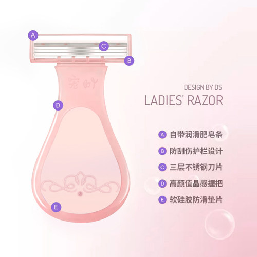 刮毛刀肥皂头女手动腋毛腿毛私处全身通用不留黑点脱毛刀剃毛刀 - 图0