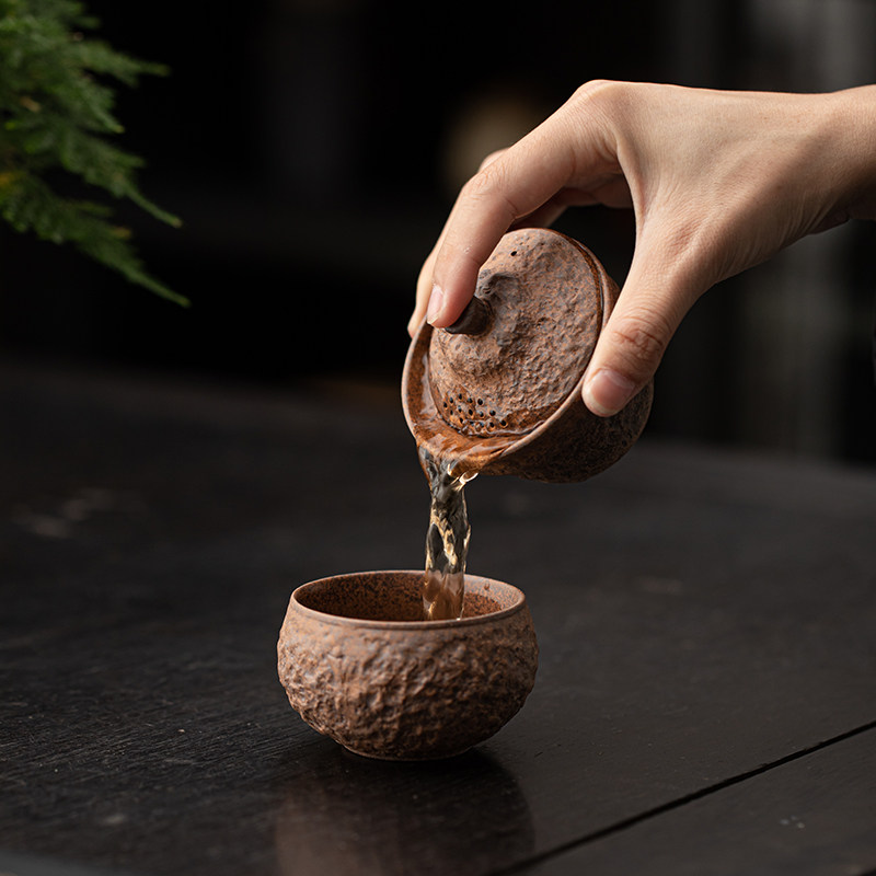 【一人用】迷你款原矿老岩泥复古风一壶一杯旅行茶具便携快客杯,淘宝优惠券,粉丝福利购,淘宝优惠卷