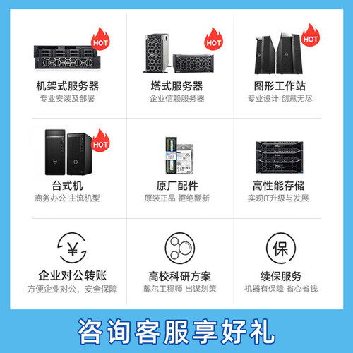 Dell戴尔PowerEdge R240/R250/R260 1U入门级机架式服务器主机小型静音ERP存储应用企业办公数据库全新正品 - 图3