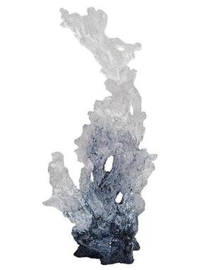 抽象太湖石摆件透明树脂雕塑艺术品酒店别墅家居入户玄关门厅装饰