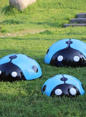 仿真七星瓢虫雕塑园林景观小区草坪井盖遮挡装饰幼儿园甲壳虫摆件