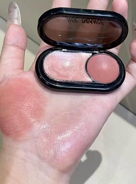 气血感水光腮红！正品韩系双色多用腮红膏面部提亮细闪一体多用膏