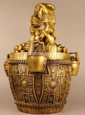 铜一桶金摆件存钱l罐全铜水桶财桶客厅家居聚财创意装饰品礼品摆