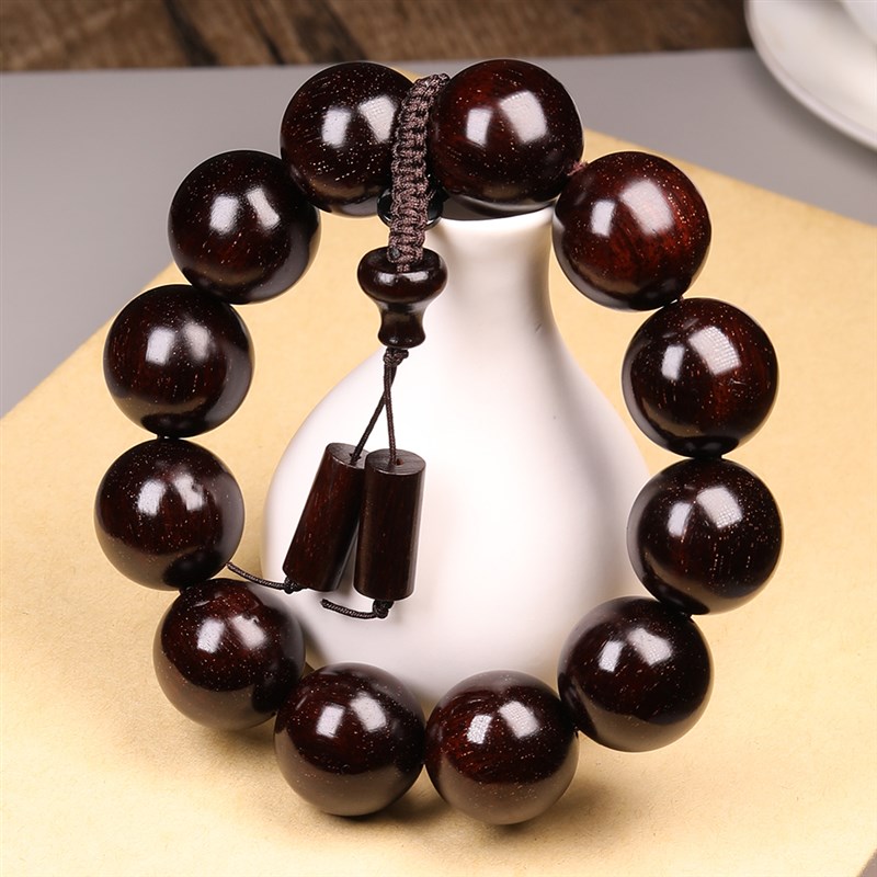 天然原木小叶紫檀实木手串男女款2.0老料满星佛珠手链文玩手串 - 图2