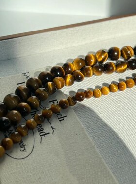 天然虎眼石串珠项链女新中式复古锁骨链毛衣链轻奢小众春夏新款潮