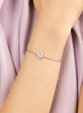 灵动蝴蝶可调节手链个性轻奢优雅手饰送人生日礼物高级设计感