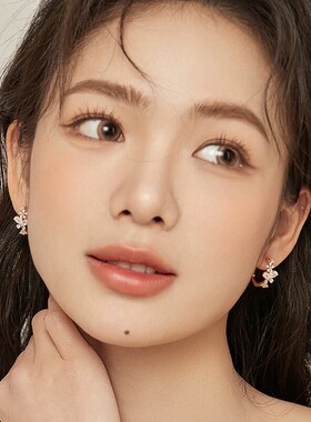 花朵圆圈耳扣耳环女小众设计高级感耳坠2026年春夏清新耳饰品