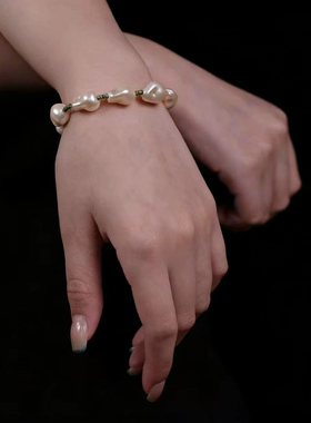 抖音新中式新品仿巴洛克珍珠手链