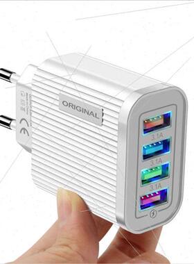minous 4USB phone charging head   U.S.  travel charger Strip