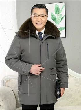2023 new middle-aged elderly high- down jacket thickened in