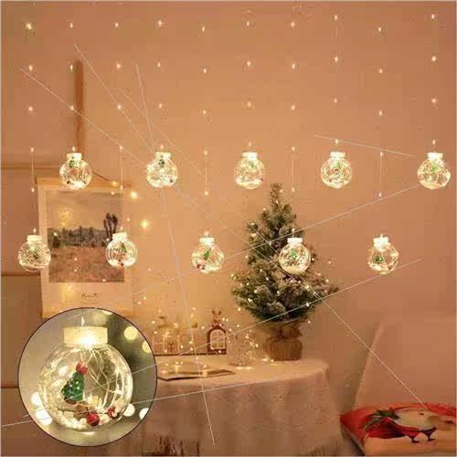 Old Snowman Christmas Tree Wishing Globe LED String ghts Chr - 图1
