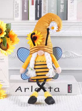 Bee Festival winged long-legged faceless doll cute gnome dol
