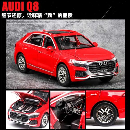 1:24 alloy car model Audi Q8 off-road car model wh sound lig - 图1