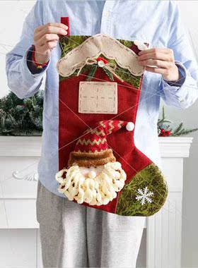 Christmas decorations large house old man snowman elk socks