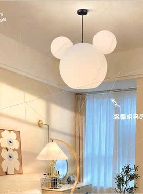 Modern simple children room cozy chandelier minimalist cream